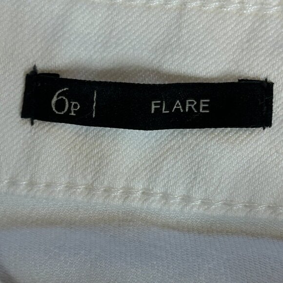 Talbots Flawless White 5 Pocket Flare Jeans Size 6 Petite - Picture 4 of 8